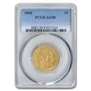 1800 $5 Capped Bust Gold Half Eagle AU-50 PCGS 1800 $5 Capped Bust Gold Half Eagle AU-50 PCGS
